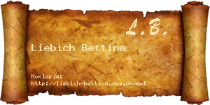 Liebich Bettina névjegykártya